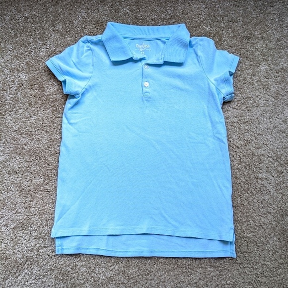 OshKosh B'gosh Light Blue Uniform Polo Girls size 12